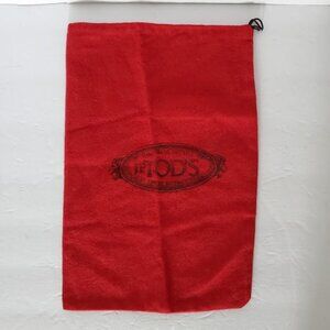 Tod's Red Drawstring Dust Bag 14" x 9"